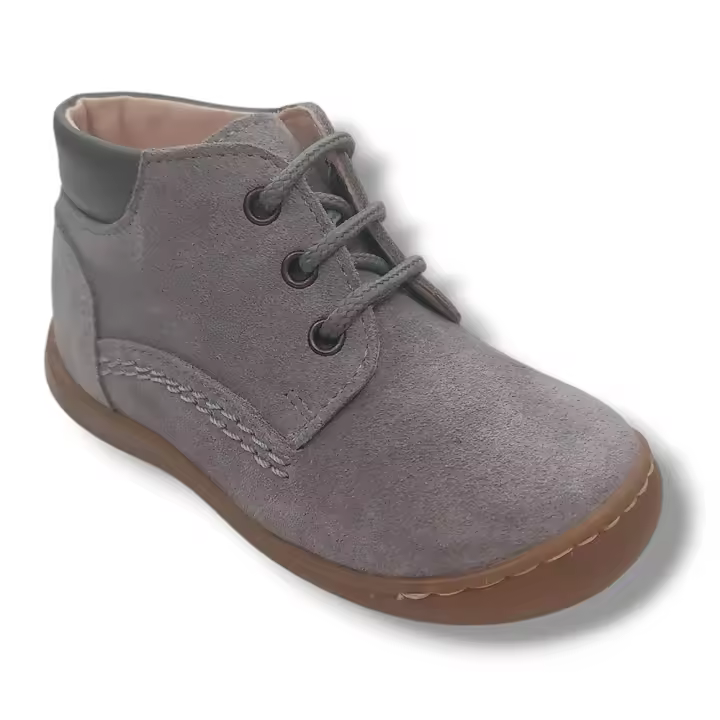 Ohmytoe Botas Serraje Primeros Pasos Niño 6160 PIEL LUXE PLOMO GRIS Respetuoso  calzado niños Winter ROYALE CORDONETS - 1
