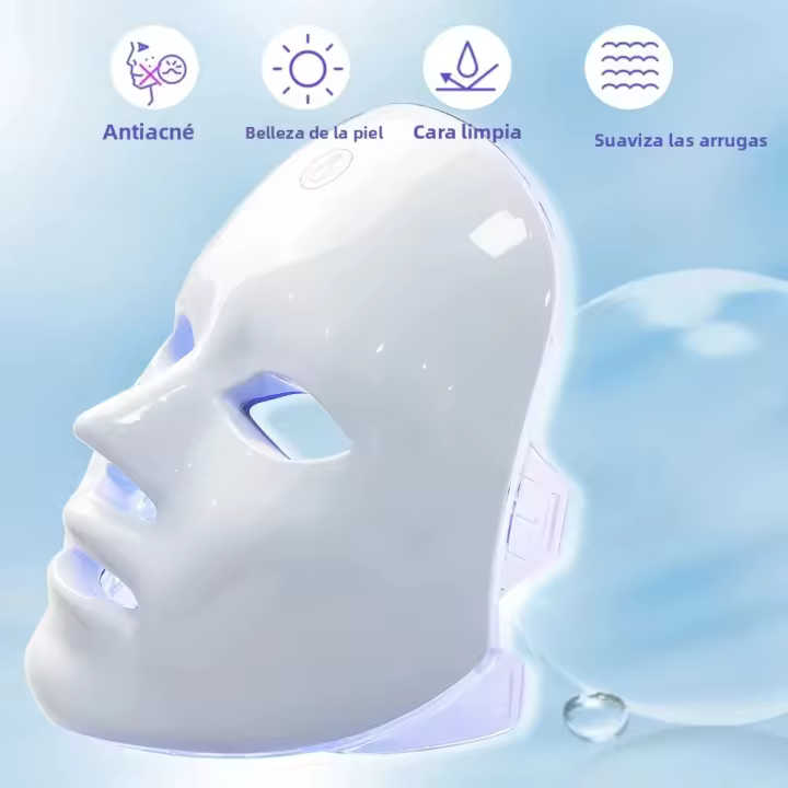 Máscara De Belleza LED De 7 Colores Control Táctil Dispositivo De Rejuvenecimiento Fotónico Facial Para Uso Doméstico - 1