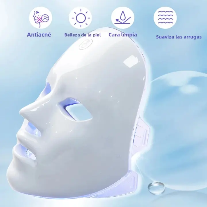 Máscara De Belleza LED De 7 Colores Control Táctil Dispositivo De Rejuvenecimiento Fotónico Facial Para Uso Doméstico - 1