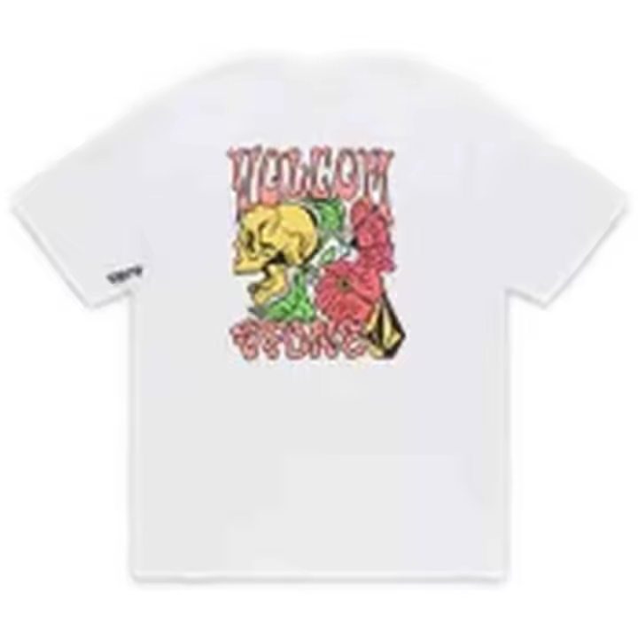Camiseta de Manga Corta Volcom Tooflow para hombre en color blanco - 1