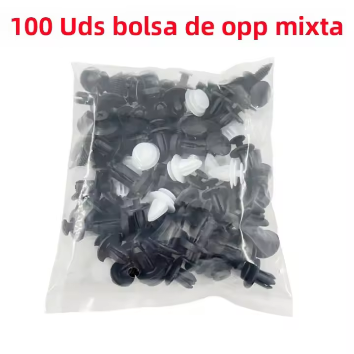 Juego De 100 Piezas De Gancho De Rivet Para Coche HE26 Clavija De Suspensión Reparación De Plásticos Panel Finalizador - 1