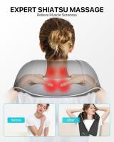 Masajeador De Hombros Y Cuello Shiatsu Con Calor U Shape Masa Profunda Eléctrico Almohada De Masaje Para Cuello Cintura Piernas Y Corporal - details 3