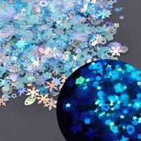 10g Mezcla De Lentejuelas Luminosas Para Brillar En La Oscuridad Con Diseño De Nieve Y Pluma Redonda Concauda Para Decoración De Joyería Y Uñas - details 9