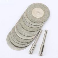 10pcs Disco De Corte Diamante 30mm Mini Sierra Con 2pcs Conector Tornillo De 3mm Para Herramienta Rotativa Dremel Drill Fit - details 0