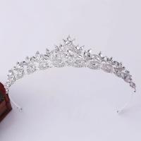 Diadema De Boda Con Diamantes Y Lágrimas De Cristal Accesorio Para Cabello Elegante Corona De Hojas Para Fiestas Y Aniversarios - details 5
