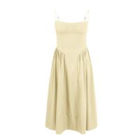 Vestido Midi Elegante Y Delgado Sin Espalda Para Mujer Vestido De Fiesta De Verano Elegante Con Suspensión Sólida Vestidos Para Mujer - details 20