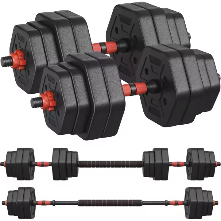 Juego de Mancuernas con Barra de Conexión, Mancuerna Corta, Peso Hexagonal para Entrenamiento, Fitness, Levantamiento en Casa, Gimnasio - 1