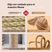 Cuerda De Sisal Natural Para Gatos 20/50M 4/6/8MM Herramienta Para Artesanía DIY Protector De Muebles Antirrascas Poste De Rasguño Arbolito De Gatos - details 3
