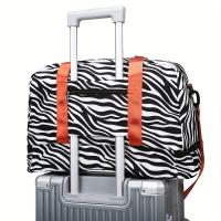 Bolso De Viaje Para Mujer Con Estampado Animal De Nylon Duradero Y Gran Capacidad Bolso Deportivo Grande Para Fin De Semana Y Noche - details 20