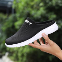 Zapatillas De Hombre Ligero Y Transpirable Media Pantuflas Antideslizantes Casual Comodidad Grandes Tamaños Zapatos Planos Slip on Para Exteriores Verano Mesh Suela EVA - details 0