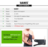 AOLIKES 1PCS Andamios De Muñeca Para Levantamiento De Pesas Y Entrenamiento En Gimnasio Soporte De Muñeca Deportiva Compresión Y Estabilización Para Lesiones De Túnel Carpiano - details 1