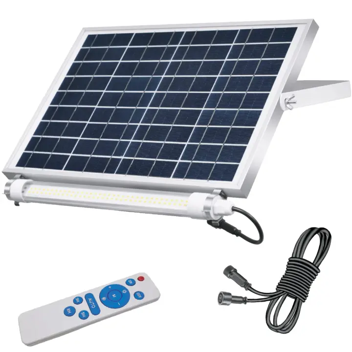 LumenSolar - Placa Solar con Tubo LED, Iluminacion para Exterior o Interior, 3-5W de Potencia, Temperatura de Color 4000K-4500K, Equipo Impermeable Nivel IP65, Placa Solar de 354 x 268 x 38 mm - 1