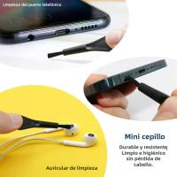 Juego De Limpieza Para Puerto De Carga De Teléfono Móvil Con Tapa Antipolvo Y Cepillo Para iPhone 15 14 13 16 pro Max plus Samsung Xiaomi IOS Type C - details 2