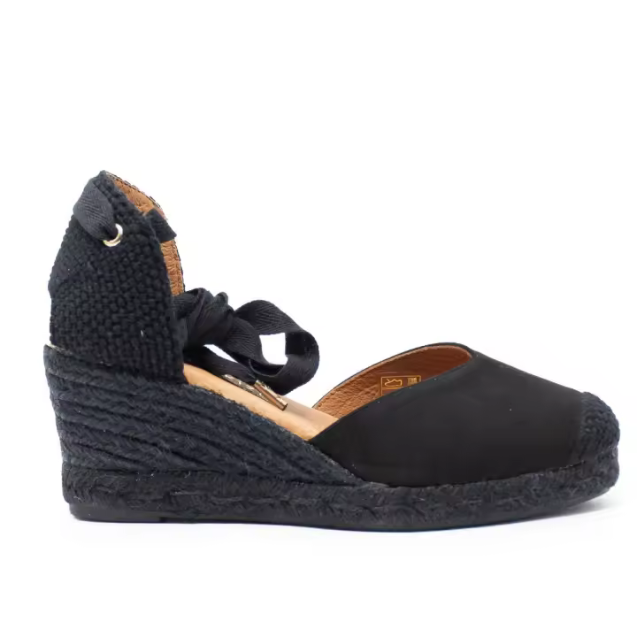 TINA KIZ 26NS-5NEGRO Alpargatas de mujer 34926 25V VALENCIANA CINTAS SUEDE NEGRO - 1