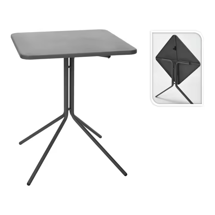 MESA PLEGABLE 58x58x70cm GRIS OSCURA, X99001620, AMBIANCE - 1