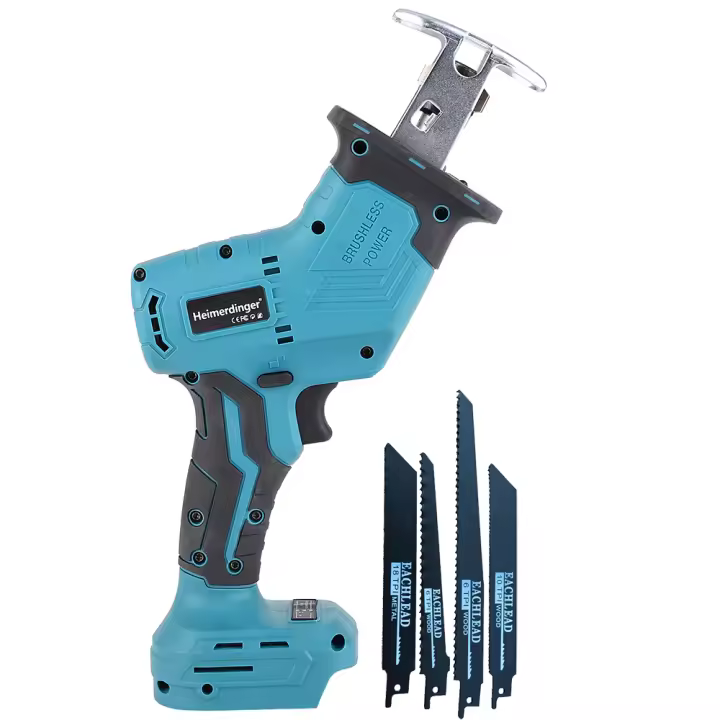 Sierra Reciprocante Sin Cable Heimerdinger 18V Brushless Compatible Con Batería Makita Sin Batería Corte Máximo De 5 Cm Para Madera Uso DIY En El Hogar - 1