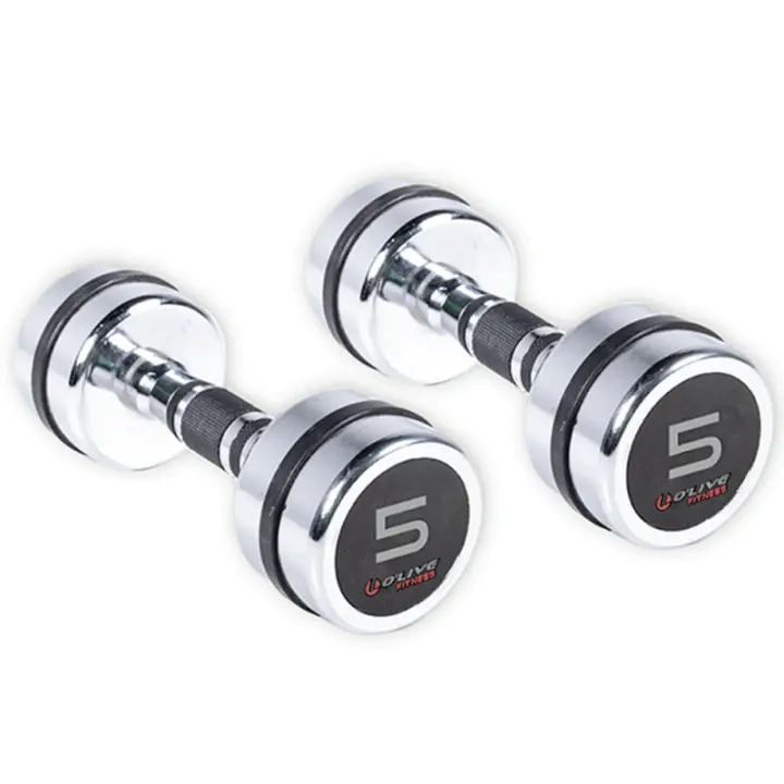 Mancuernas Cromadas O'Live Fitness, 5 Kg - 1