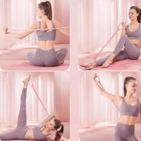 Banda De Resistencia En Forma De 8 Para Fitness Ejercicio De Yoga En Casa Equipo De Gimnasio Spandex Elástico Unisex - details 5