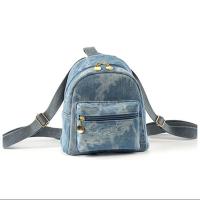 Mochila De Denim Para Mujer Estilo Última Moda Bolsa Escolar Pequeña Mini Rucksack Para Estudiantes Material Principal Lona Con Lining De Poliéster - details 2