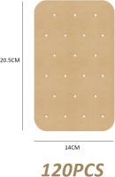 150 Hojas de forros para freidora de Aire, forros de papel de Pergamino, forros perforados para hornear, Papel de Aceite de Cocina, forros antiadherentes freidora de Aire, Horno (5,5x8 pulgadas) - details 0
