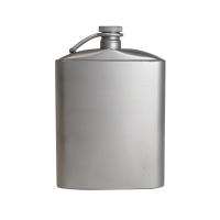 Botella De Hidratación Plana De Titanio Ultraligera De 260ml/200ml Con Tapa De Tornillo Y Clip Para Camping Funel De Ti Para Bebidas - details 2