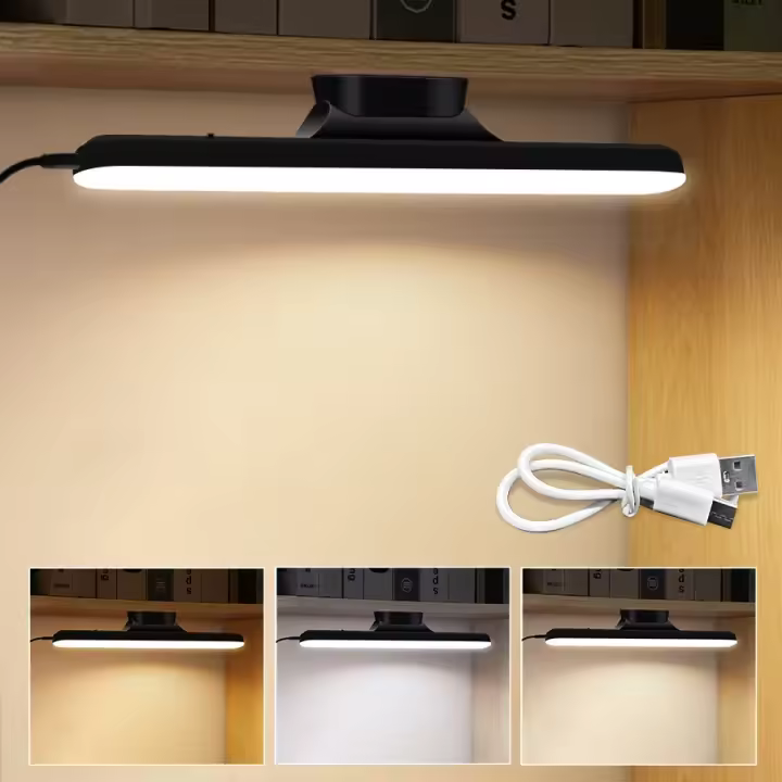 Lámpara De Mesa LED Con Luz De Llenado Magnética Recargable Deslizable Para Armario Estudio Lectura Luz De Espejo - 1