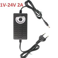 Adaptador Ajustable De Suministro De Energía Convertidor De Corriente DC 3V 5V 9V 12V 24V 2A 220V EU a 3 9 12 24 Voltios Cargador 5.5mm Universal Para Iluminación - details 1