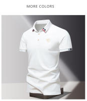 Camisa POLO Para Hombre De Verano Seda De Hielo Secado Rápido Manga Corta Color Sólido Ajuste Suelto Collar De Negocios Top Transpirable - details 6