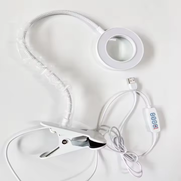 PORCHEDDU Lámpara de Lectura LED with Clip, lámpara de estritorio LED with Clip, lámpara de escritorio con bloque de Luz Azul, lámpara de escriorio para estudio, trabajo y lectura - 1
