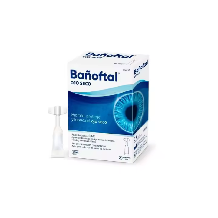 Bañoftal Colirio Oftálmico para Sequedad Ocular en Monodosis - 1