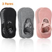 3 Pares De Calcetines De Yoga Para Mujer Antideslizantes Con Correas Para Ballet Y Pilates Deporte: Yoga Material: Algodón Talla: EUR 35-40 US 4.5-8.5 - details 0