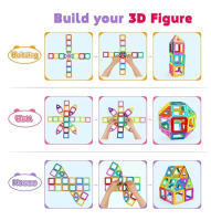 Bloques De Construcción Magnéticos Para Niños 68PCS Tamaño Grande Juguete Educativo DIY Para Niños Y Niñas Regalo Ideal Para Aprendizaje - details 2
