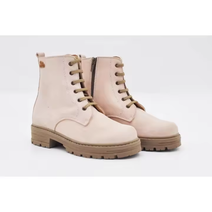Angelitos Mº730 Rosa - Bota Militar Ante Afelpado - Tex-Nature Gel-Memory - 4 Cm - 1