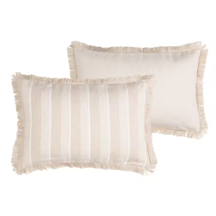 Cojin Rayas Con Flecos 30x13x45 Cm - 1