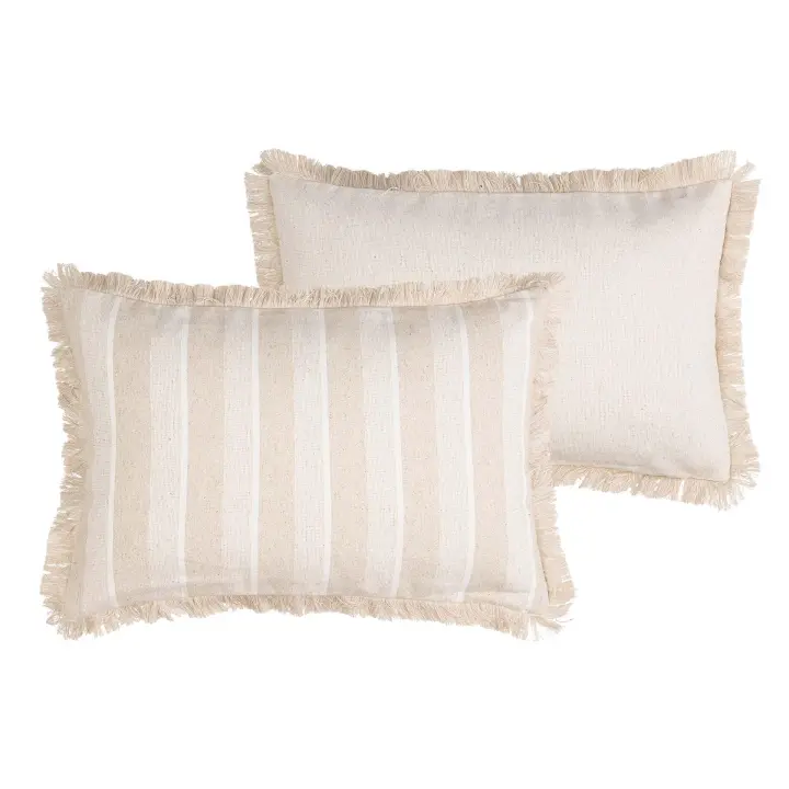 Cojin Rayas Con Flecos 30x13x45 Cm - 1
