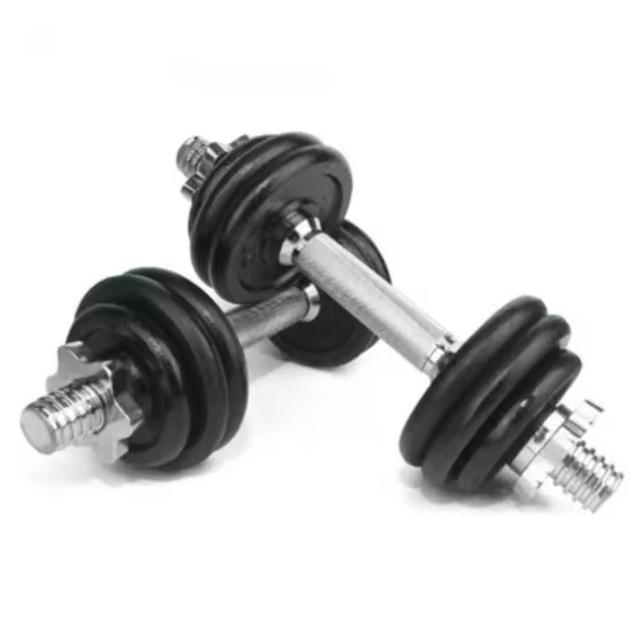 Mancuernas Pesas de Disco 15kg Total 7,5kg+7,5kg Fitness Musculación Gimnasio Pesos Metal - 1
