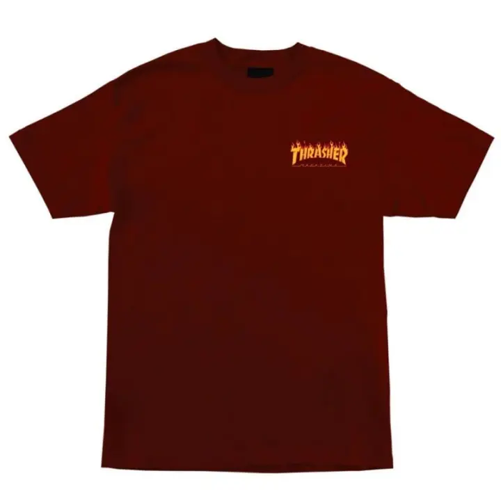 Camiseta Thrasher X Santa Cruz Dot Flame Burgundy - 1
