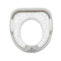 Olmitos Reductor de asiento Wc acolchado con asas  modelo ANIMALS/ DOTS VERDE Y BEIGE - details 0