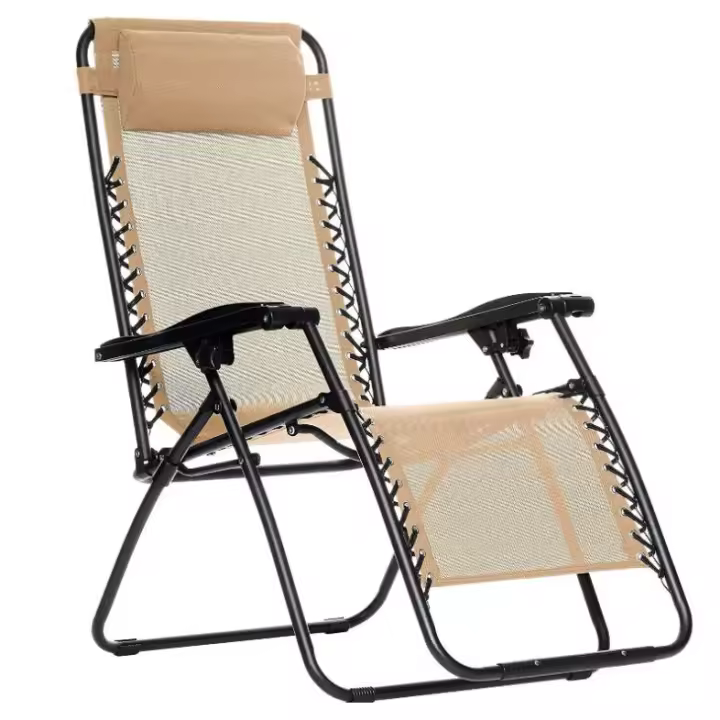Silla plegable gravedad cero tumbona ajustable sillón reclinable con reposacabeza gravedad, medida 190x58x30, peso 6kilos  cero para playa, jardín, terraza, patio - 1