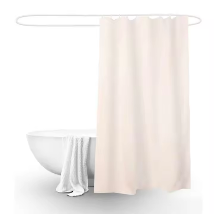 Cortinas de Ducha, para baño, bañera, Impermeable, Resistente al Moho, Anti Moho y Impermeables 180 x 180 cm (71 x 71 Pulgada) | 100% Polyester - Beije - 1