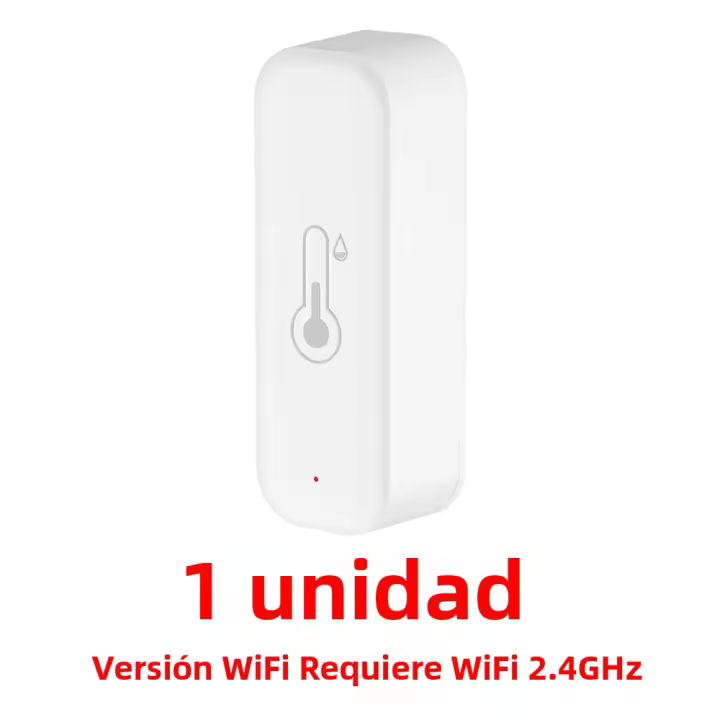 Sensor De Temperatura Y Humedad WiFi Tuya Con Monitorización Remota Por App Compatible Con Alexa Y Google Assistant Para Hogar Inteligente - 1