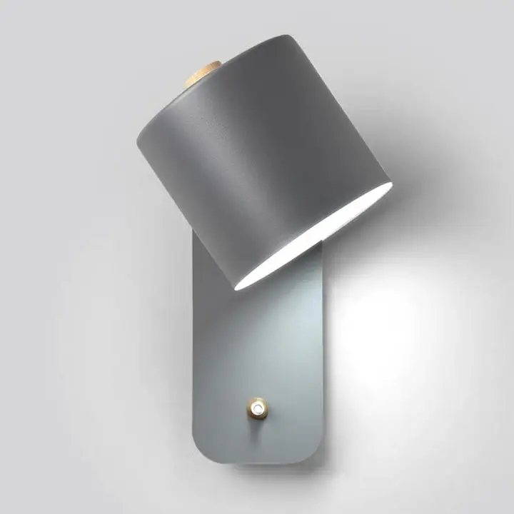 Lámpara de Mesa de metal para Sala de estar, Estudio (GRIS) - 1