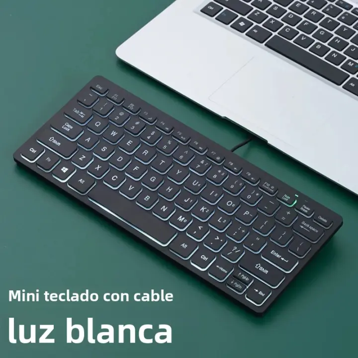 Teclado M70 Slim Con Cable APAYADO Mini Teclado De Colores Brillantes Con Keycaps Transparentes Y Sonido De Click Bass RGB Para Desktop Laptop Tablet - 1