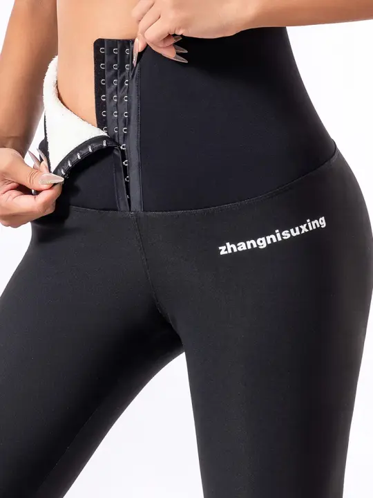 Leggings De Fleece Para Mujer Con Aumento De Cintura Y Levantamiento De Glúteos Talla Grande Hasta 240 Libras Pantalones De Yoga De Cintura Alta Comodidad Y Estilo - 1