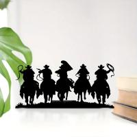 Decoración De Escritorio Estilo Oeste Cowpboy Arte Metálico Adornos Para Librerías Decoraciones Para Navidad Y Halloween - details 4