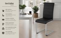 Tectake - Sillas de comedor BETTINA 41 x 52 x 99 cm, Acolchado de piel sintética, Silla para salón o dormitorio, Mueble moderno, Respaldo continuo, Patas de acero esbeltas, Versátil y combinable, Sillas para salón modernas, Capacidad de carga 120 kg - details 0