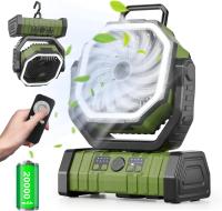 Ventilador de Camping 20000mAh Silencioso 4 Velocidades With 270 ° de Rotación USB Luz LED para Oficinas Dormitorio Tienda Exterior Viajes - details 1