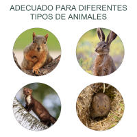 Outsunny Trampa para Animales Vivos Plegable Jaula de Captura de Alambre con Puerta y Asa para Conejos Gatos Ratas Roedores Plata - details 4