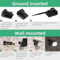 Luces Solares LED 92 Para Exterior IP67 Impermeables 2 En 1 Para Jardín Patio Puerta Moderno Estilo Iluminación Solar Autónoma - details 4