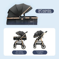 Cochecito de bebé 3 en 1, lujoso cochecito de bebé portátil de viaje, cochecito plegable con marco de aluminio de paisaje alto, cochecito infantil para recién nacido - details 5